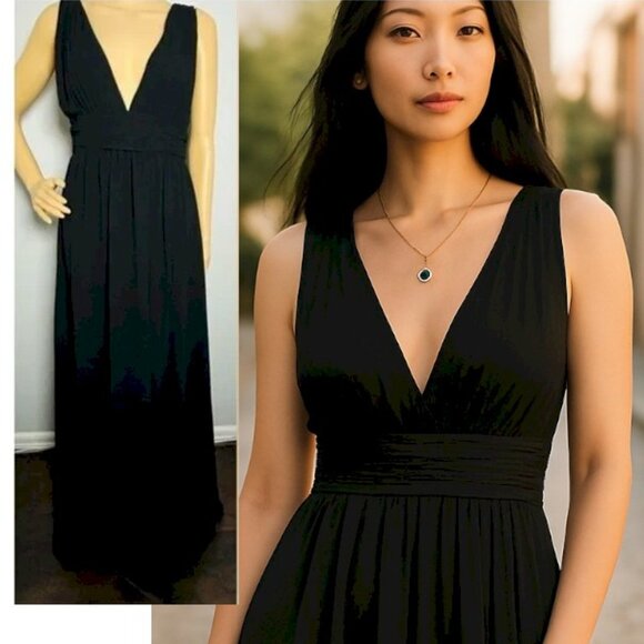 Lulus Heavenly Hues Black Maxi Dress Size Small NWOT - Picture 15 of 15